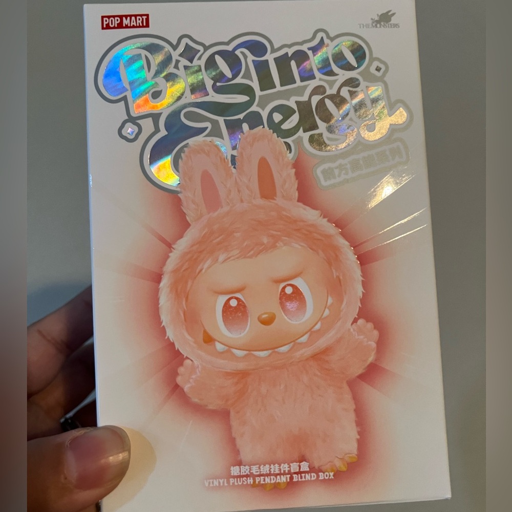 Official Popmart Big Into Energy Blind Box Labubu Plush - Hope